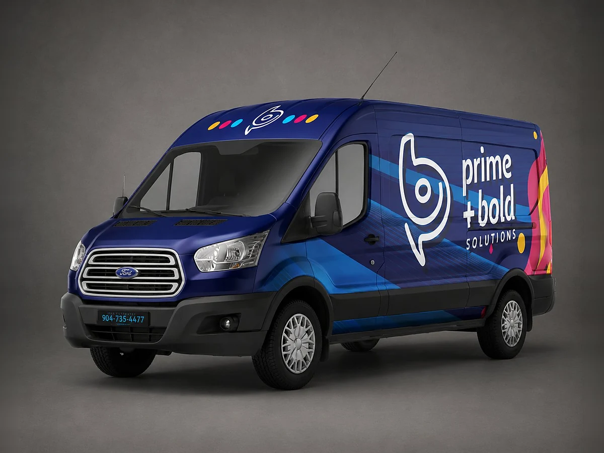 Branded Prime & Bold Solutions van wrap
